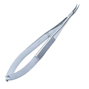 Troutman Tying Forceps, Serrated Cross Action Handle With Polished Finish, Slightly Curved 10mm Jaws, And Overall Length Of 4 5/8" (118mm)  